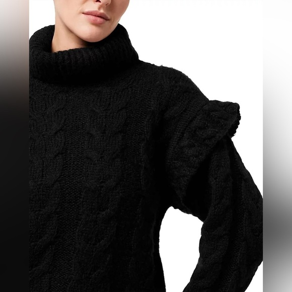 Joe's Jeans Adeline Wool Blend Black Cowl Neck Sweater NEW - Picture 3 of 7